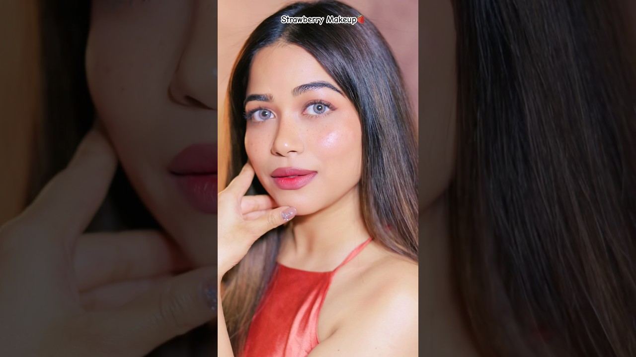 Strawberry Makeup 🍓#Valentine’sDay Special ♥️ #skincare