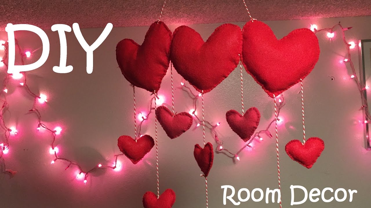 Diy Valentines Heart Hanging Decor Room Decor 52 Youtube