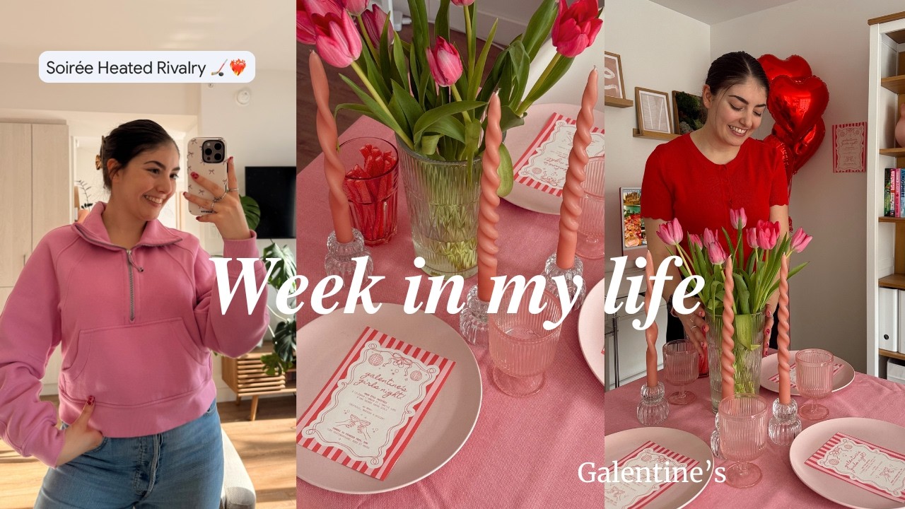 Weekly vlog 💌 Galentine’s, Soirée Heated Rivalry & Achats récents