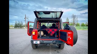 DIY 2018 Jeep Wrangler JL 2 Door Sleeping and Storage Platform