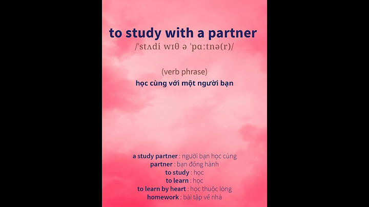 Study with a partner nghĩa là gì năm 2024