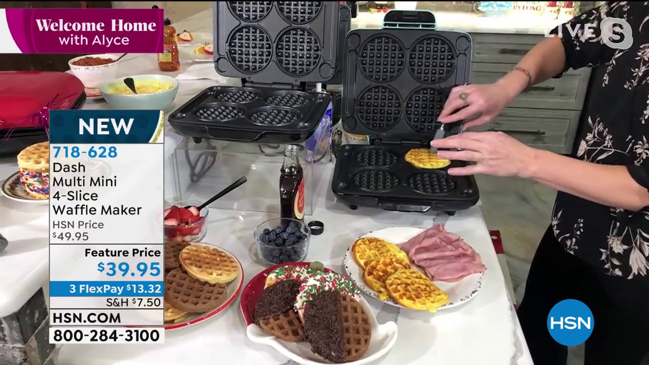  DASH Multi Mini Waffle Maker: Four Mini Waffles