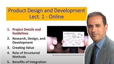 #001 Product Design & Development Lecture:  Introduction - Project Details & Guidelines #EGE310