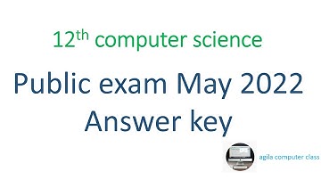 12th computer science answer key 2022| 12th cs answer key