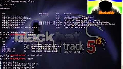 Email Harvesting With BackTrack 5 RC3 2012 HD !!!!