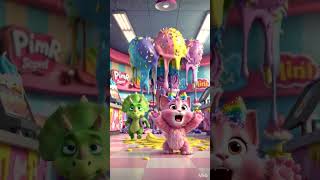 Giant Ice Cream Tsunami Aa Gayi 😂🍦🦖#FunnyShorts#KidsShorts#CartoonComedy#AIAnimation#FunnyCartoon
