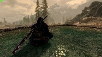ASMR Skyrim Sights and Sounds - Relaxing Dragon in the distance