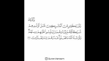 القارئ سعد الغامدي - سورة الأنعام - الآية 137