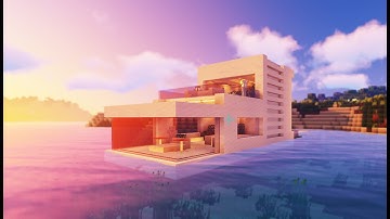 Minecraft: How to build a modern house on water [Tutorial]