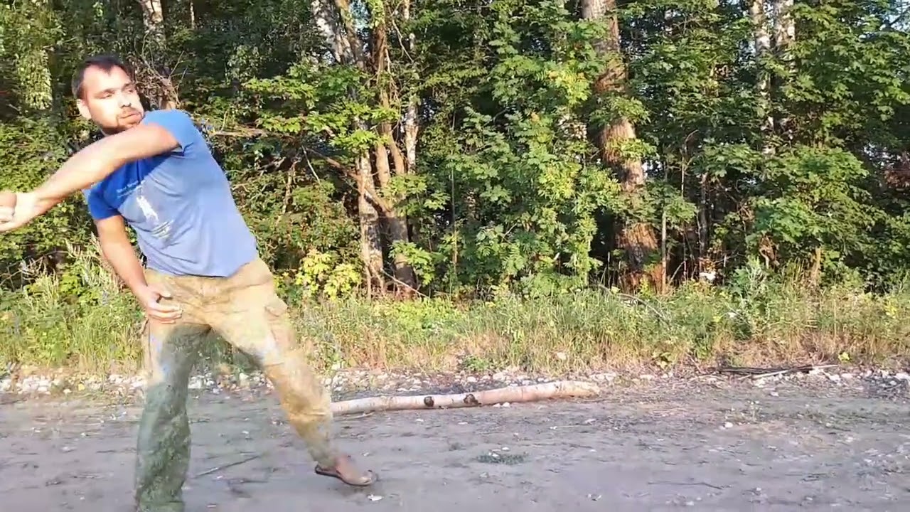 Свободное движение с шашкой, кручение бревна Free movement with shashka, rotation of a log 