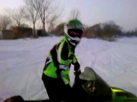 Alex Dvorak jumps his sweet Arctic Cat - Bay of Gr...