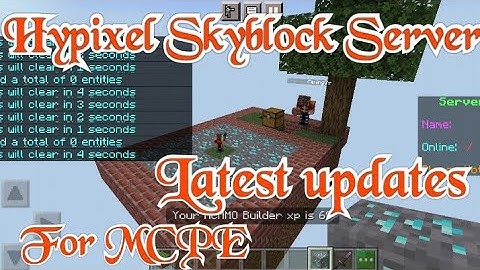 How to join My Hypixel Skyblock Server For Mcpe || With Minions || jerry click Full Like Hypixel ||