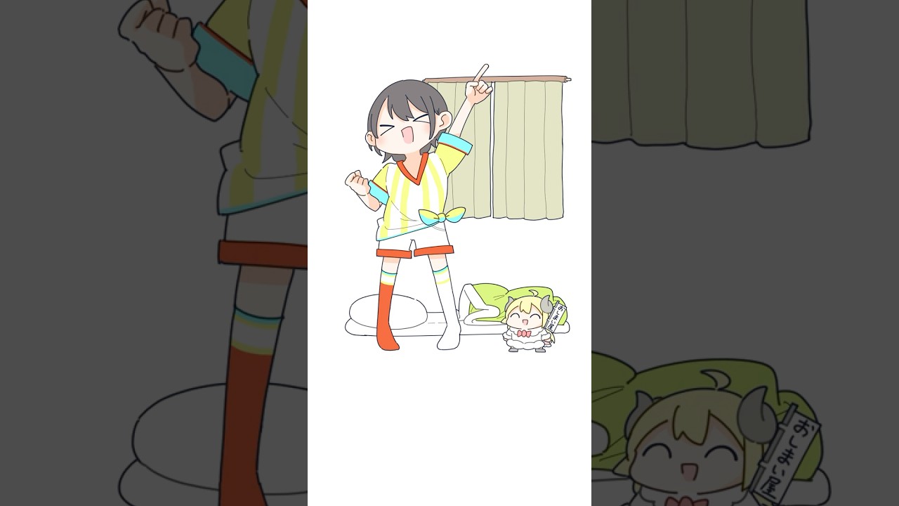 【手描きアニメ】あじまる屋さんとおしまい屋さん #shorts