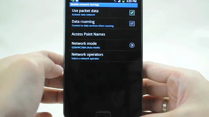 Samsung Note: Turn off / on data services