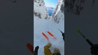 Gopro | Perfect Couloir With 360° Entry 🎬 Nikolai Schirmer #Shorts #Pov