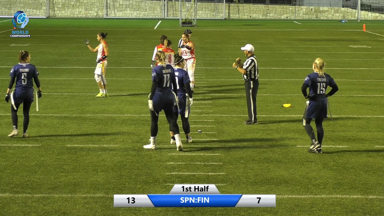 Flag Football World Championships 2021, Day 2, SPAIN v FINLAND (Women)