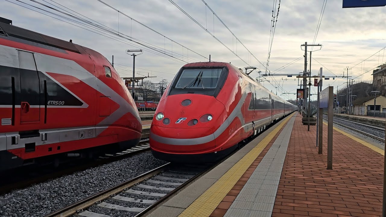 [4K60] IL TRAFFICO FERROVIARIO DI FIRENZE CAMPO MARTE: FRECCE, ITALO, ARRIVI E PARTENZE!