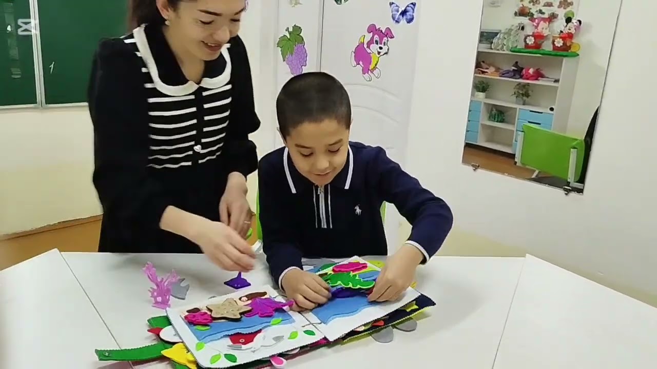 2-G sinf inklyuziv ta'lim o'quvchisi Qarshiboyev Behzod, maxsus pedagog Savriyeva Nigora