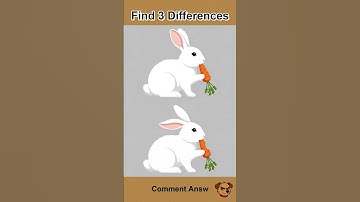 Only 1% Can Spot All 3 Differences! 🐰🥕 #shorts #games #difference