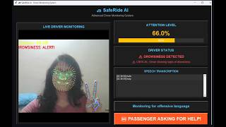 SafeRide_AI 🚗 | Real time Driver Monitoring System using YOLOv8, MediaPipe & Speech Recognition screenshot 3