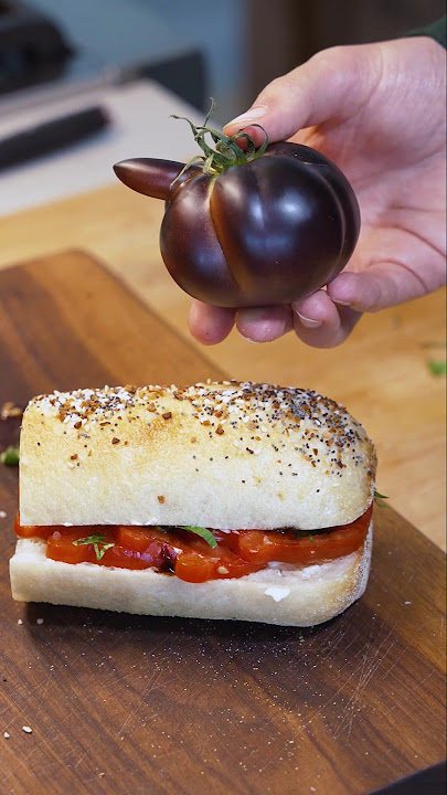 Strange tomato sandwich