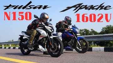 Apache 160 2V vs Pulsar N150 Drag Race