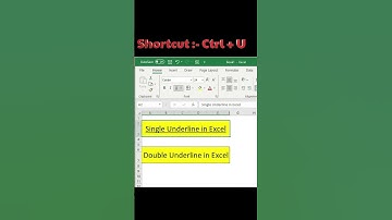 How to add Double Underline in Excel #excelmagic