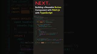 Building a Reusable Button Component with Next.js with TypeScript ||  🎉 💻🚀 🎯 #shorts #coding #nextjs