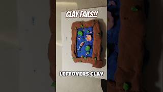 If first clay fails, make a pond instead!😭😂Dried-out clay actually made perfect textures✨#clayideas