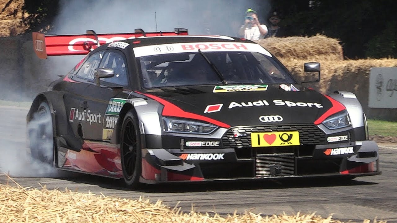 Audi RS5 DTM 2017 Sound - Accelerations & Burnouts! - YouTube