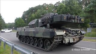 Abmarsch der Leopard 2 vom TrÜbPl Klietz