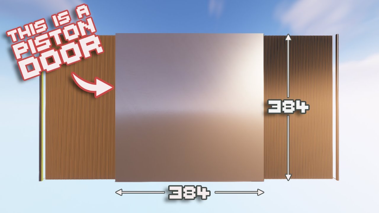 The Largest Piston Door In Minecraft
