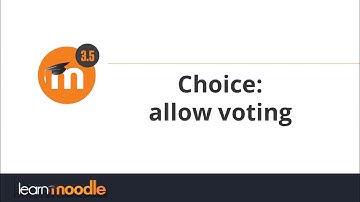 Choice in Moodle 3.5