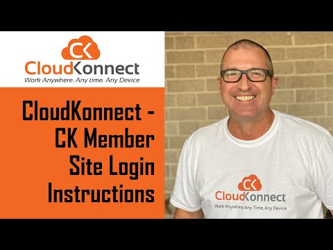 CloudKonnect - CK Member Site Login Instructions