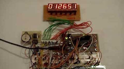 Digital Clock on 7 segment controlled with TV remote