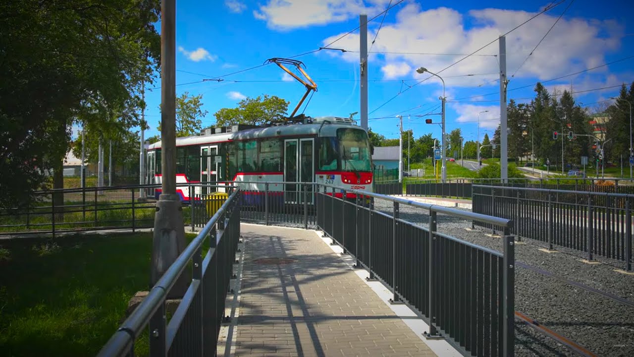 Czech Republic, Olomouc, tram 1 ride from Nová Ulice to Vejdovského