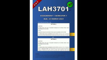 LAH3701 Assignment 1 Detailed Answers Semester 1 2 in 1 DUE 25 March 2025