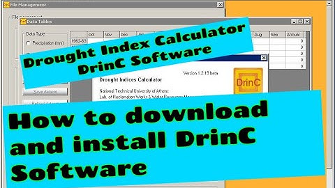 How to Download and Install DrinC Software || Drought Index Calculator || DrinC Software