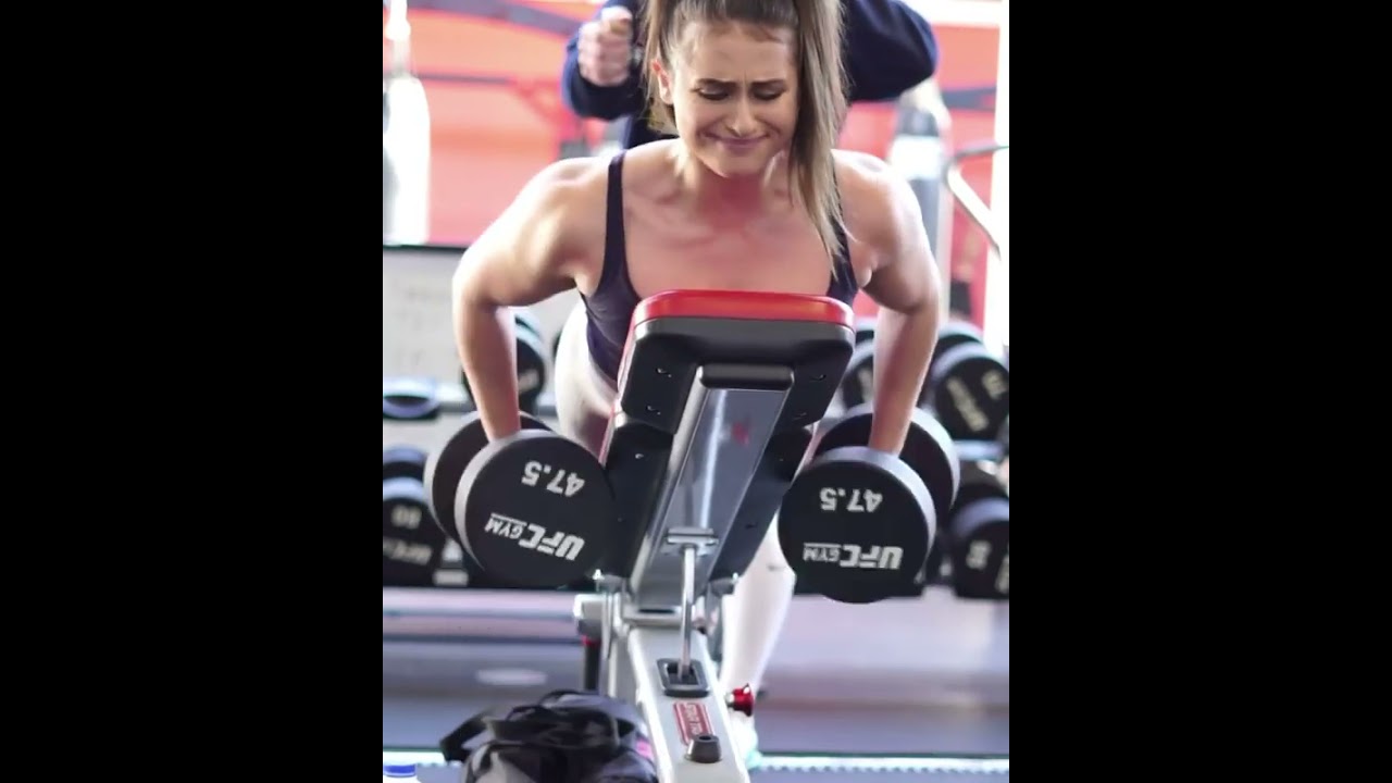 Very Beautiful Female Bodybuilder Korin Ekizian Workout Back | GYM CONNECT