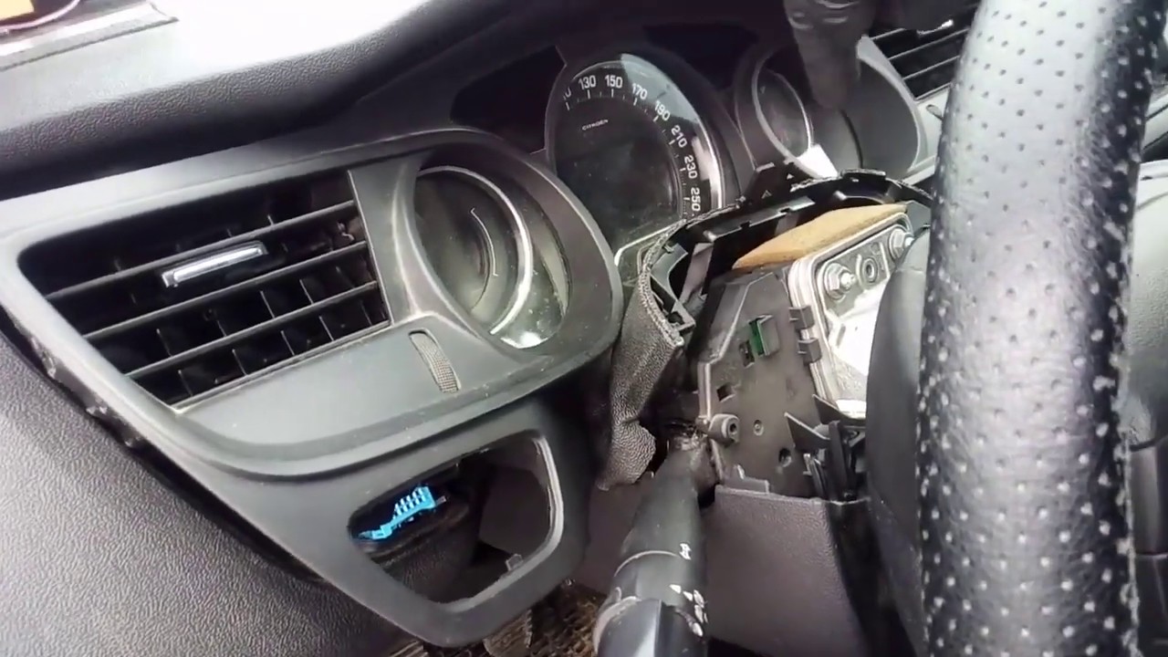 Citroen C5 Mk3 Instrument cluster removal - refit (ENGLISH)