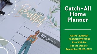 CatchAll Plan With Me: Home Planner-Happy Planner Classic Vertical Layout|Monochromatic Color Scheme
