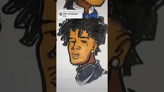 DRAWING NBA YOUNGBOY INTO A CARTOON CHARACTER!!! #nbayoungboy #art #speeddrawing #drawing #viral Wealth