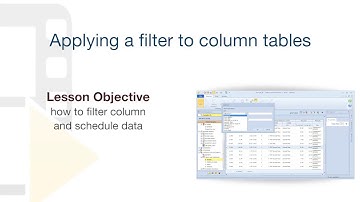 Edificius Tutorial - Applying a filter to table columns - ACCA software