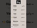كلمة Big كبير ومرادفاتها في اللغة الإنجليزية English Learning Learnenglish Englishspeaking 