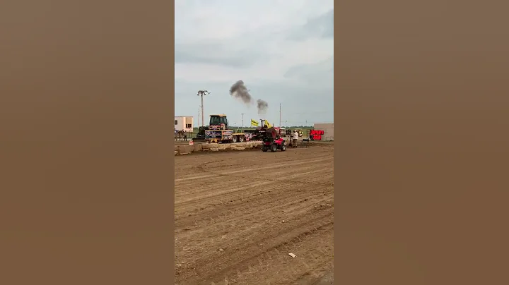 Lee Overmyer pulling his tractor called "Mongo"