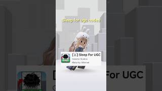 sleep for ugc codes #roblox #codes #freeugcroblox