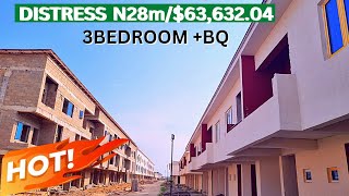 Distress sales, #N28m\/$63,632.04 3Bedroom Duplex +BQ, house for sale in awoyaya ajah #lagosnigeria