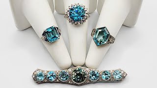 Thrift store guide - GET TO KNOW BLUE ZIRCON: Antique platinum & diamond #antique #jewellery