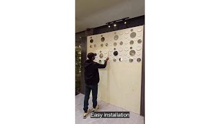 Wholesales price black ceiling board PVC panel de pared 3D durable wall art decor panel wallpaper