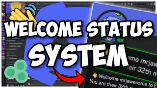 [NEW] - Discord Bot WELCOME STATUS system! (MULTI GUILD) || Discord.js V14